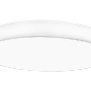 Bílé kovové stropní LED světlo Nova Luce Gap 41 cm  - Výška9 cm- Průměr 41 cm