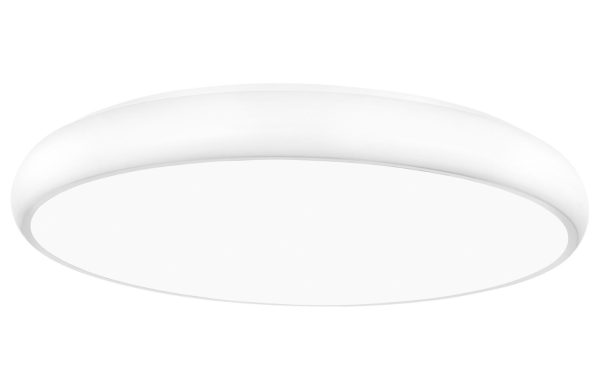 Bílé kovové stropní LED světlo Nova Luce Gap 41 cm  - Výška9 cm- Průměr 41 cm