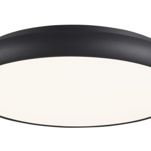 Černé kovové stropní LED světlo Nova Luce Gap 61 cm  - Výška9 cm- Průměr 61 cm