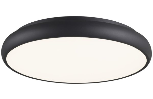 Černé kovové stropní LED světlo Nova Luce Gap 61 cm  - Výška9 cm- Průměr 61 cm