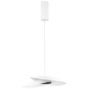 Bílé kovové závěsné LED světlo Nova Luce Olea 48 cm  - Výška180 cm- Šířka 48 cm