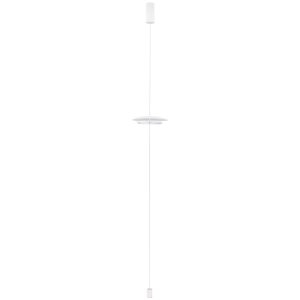 Bílá kovová stojací LED lampa Nova Luce Olos 330 cm  - Výška330 cm- Průměr 35 cm