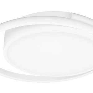 Bílé kovové stropní LED světlo Nova Luce Odrey 40 cm  - Výška5 cm- Průměr 40 cm