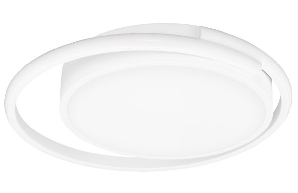 Bílé kovové stropní LED světlo Nova Luce Odrey 40 cm  - Výška5 cm- Průměr 40 cm