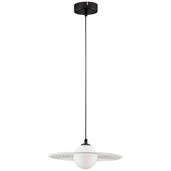 Černobílé závěsné světlo Nova Luce Reflet 30 cm  - Výška220 cm- Průměr 30 cm