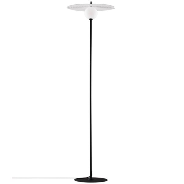 Černobílá stojací lampa Nova Luce Reflet 162 cm  - Výška162 cm- Průměr 46 cm