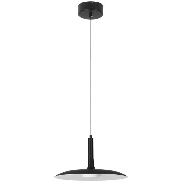 Černé kovové závěsné LED světlo Nova Luce Lisi 33 cm  - Výška180 cm- Průměr 33 cm