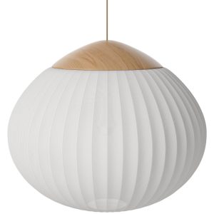 Bolia Bílé závěsné světlo Acorn 64 cm  - Výška55 cm- Průměr 64 cm