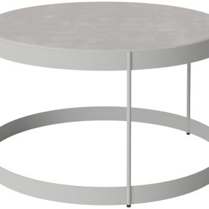 Bolia Šedý betonový konferenční stolek Drum 60 cm  - Výška35 cm- Průměr 60 cm