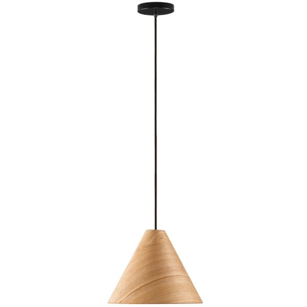 Dřevěné závěsné světlo Nova Luce Elysian 30 cm  - Výška120 cm- Průměr 30 cm