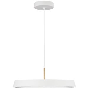 Bílé kovové závěsné LED světlo Nova Luce Vetro 50 cm  - Výška120 cm- Průměr 50 cm