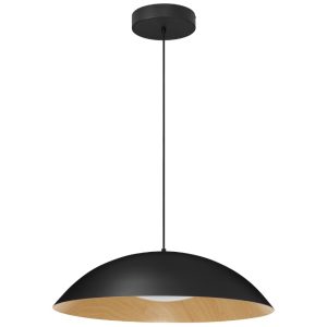 Černé kovové závěsné LED světlo Nova Luce Glim 60 cm  - Výška120 cm- Průměr 60 cm