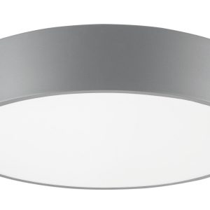 Šedé kovové stropní LED světlo Nova Luce Roda 40 cm  - Výška10 cm- Průměr 40 cm