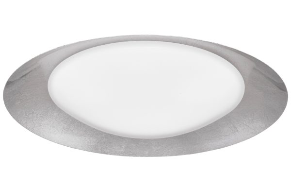 Stříbrné kovové stropní LED světlo Nova Luce Zano 50 cm  - Výška10 cm- Průměr 50 cm