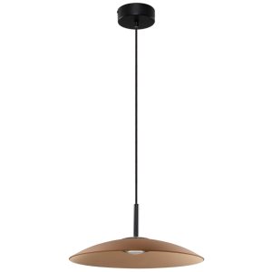 Hnědé skleněné závěsné LED světlo Nova Luce Polifemo 40 cm  - Výška140 cm- Průměr 40 cm