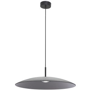 Kouřově šedé skleněné závěsné LED světlo Nova Luce Polifemo 60 cm  - Výška153 cm- Průměr 60 cm