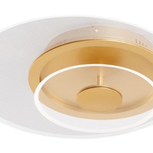 Zlaté kovové stropní LED světlo Nova Luce Copo 40 cm  - Výška9