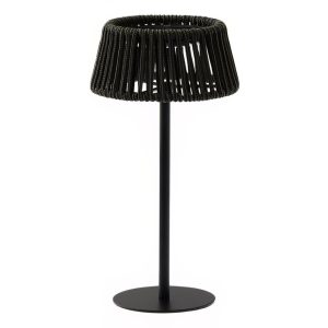 Tmavě zelená zahradní solární LED lampa Kave Home Aldet  - Výška30 cm- Průměr 16 cm