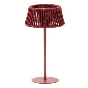 Terakotově červená zahradní solární LED lampa Kave Home Aldet  - Výška30 cm- Průměr 16 cm