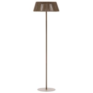 Béžovošedá zahradní solární LED lampa Kave Home Aldet 160 cm  - Výška160 cm- Průměr 45 cm