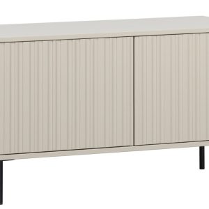 WOOOD Šedobéžový dřevěný TV stolek Gravia 100 x 44 cm  - Výška56 cm- Šířka 100 cm