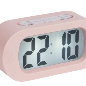 Present time Růžový silikonový budík Gummy - Výška7 cm- Šířka 14 cm