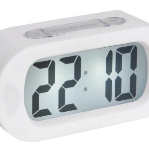 Present time Bílý silikonový budík Gummy  - Výška7 cm- Šířka 14 cm