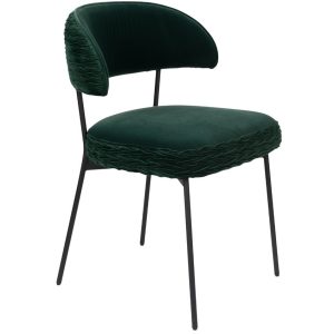 Tmavě zelená sametová jídelní židle Bold Monkey The Winner Takes It All - Výška80 cm- Šířka 57 cm