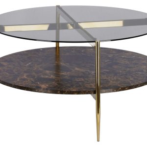 Skleněný konferenční stolek Kave Home Kamilah 84 cm  - Šířka84 cm- Výška 43 cm