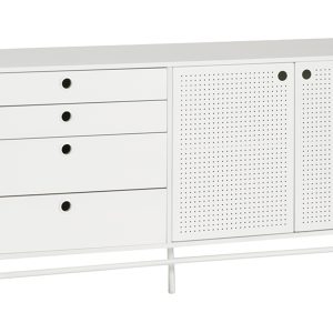 Bílá lakovaná komoda Teulat Punto 150 x 47 cm - Šířka150 cm- Hloubka 47 cm