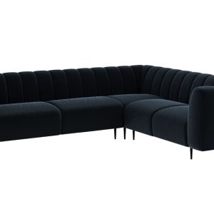 Ghado Sametová rohová pohovka Shel 280 cm