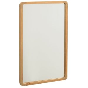 Teakové nástěnné zrcadlo Kave Home Shamel 70 x 45 cm - Výška70 cm- Šířka 45 cm