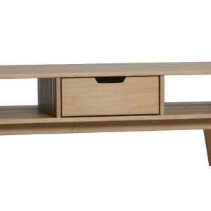 Borovicový konferenční stolek Marckeric Cusco 110 x 55 cm  - Šířka110 cm- Hloubka 55 cm