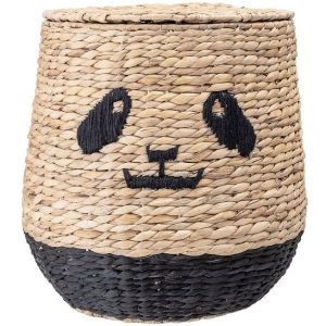 Přírodní úložný box na hračky z vodního hyacintu Bloomingville Youl  - Výška42 cm- Průměr 36 cm