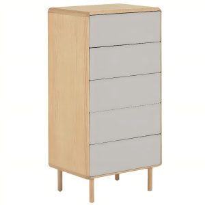 Jasanová komoda Kave Home Anielle 60 x 42 cm  - Výška117 cm- Šířka 60 cm