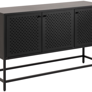 Scandi Černá kovová komoda Renna 125 x 40 cm  - Šířka125