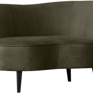 WOOOD Lovecky zelené sametové lounge křeslo Norma 112 cm