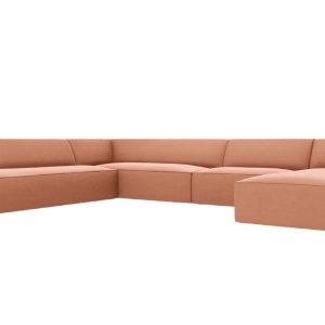 Micadoni Sametová rohová pohovka Ruby 366 cm