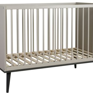 Šedá dětská postýlka Quax Flow 140 x 70 cm  - Výška92 cm- Šířka 144 cm