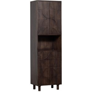 WOOOD Hnědá mangová skříň Tamia 200 x 60 cm - výška200 cm- šířka 60 cm