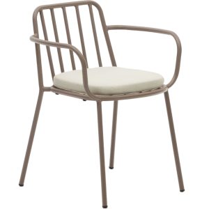 Lila kovová jídelní židle Kave Home Bramant  - Výška76 cm- Šířka 60 cm