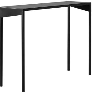 Nordic Design Černý kovový toaletní stolek Narvik 100 x 35 cm  - Výška75 cm- Šířka 100 cm