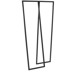 Nordic Design Černý kovový věšák Rasmus 173 x 100 cm  - Výška173 cm- Šířka 100 cm