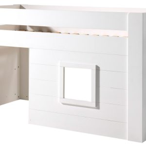 Bílá lakovaná patrová postel Vipack Noah 90 x 200 cm  - Výška120