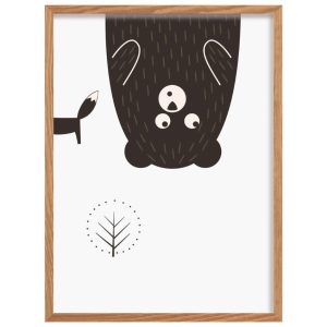 Yellow Tipi Dětský obraz Scandi Forest bear II. 40 x 30 cm  - Výška40 cm- Šířka 30 cm