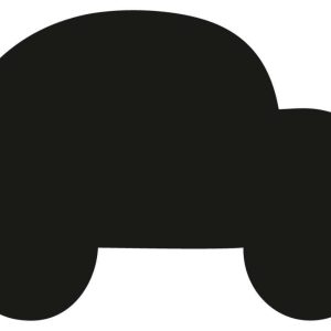 Yellow Tipi Černá samolepka na zeď tabule Car 50 x 80 cm  - Výška50 cm- Šířka 80 cm