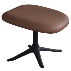 Hnědá kožená podnožka FLEXLUX GHOST II. 53 x 46 cm - Výška37 cm- Šířka 53 cm