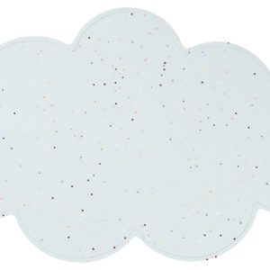 Modré silikonové dětské prostírání Done by Deer Confetti  - Výška31 cm- Šířka 50 cm