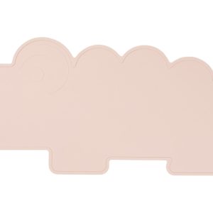 Růžové silikonové dětské prostírání Done by Deer Croco - Výška23 cm- Šířka 54 cm