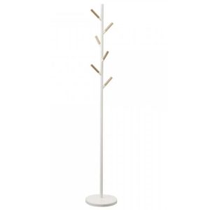 Bílý kovový stojací věšák Yamazaki Plane 177 cm  - Výška177 cm- Šířka 28 cm